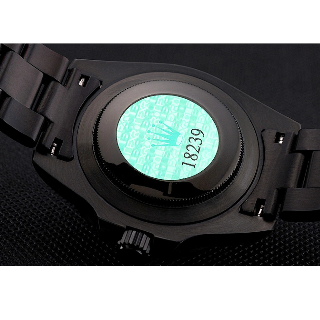 Rolex aaa copy PVD II Dial Bracelet Black GMT Case Black Swiss Master Blue And Bezel Rolex Black And 0622